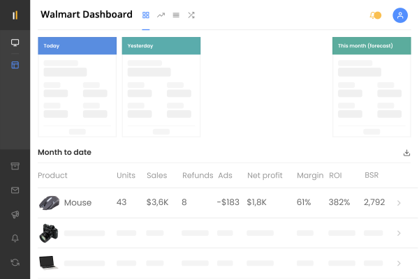 Pro Rate Walmart Accurate Profit Analytics for Walmart sellers | sellerboard